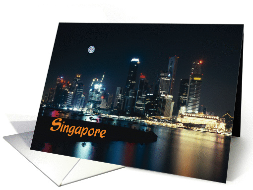 Singapore night lights card, card (875826)