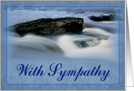 With sympathy card, Stream water card