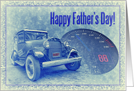 Happy Father’s Day card, old vintage classic car card