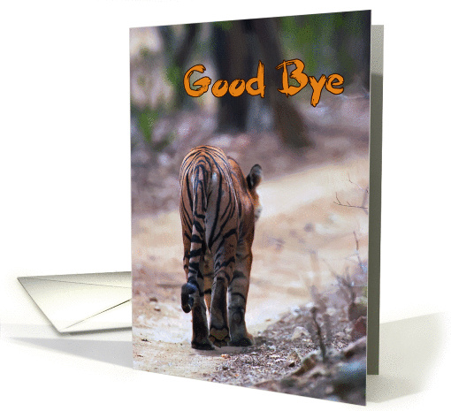 Good bye greeting card, Tiger card (888066)