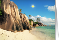 Seychelles beach Card