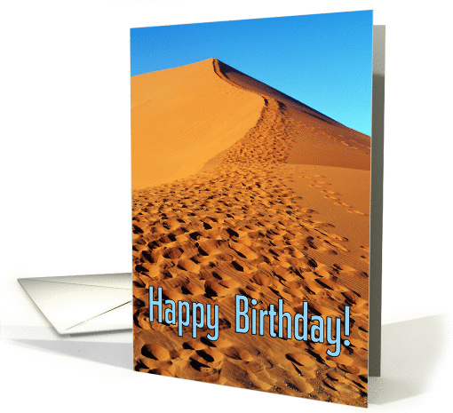 Happy birthday greeting card, over the sand hill card (889120)