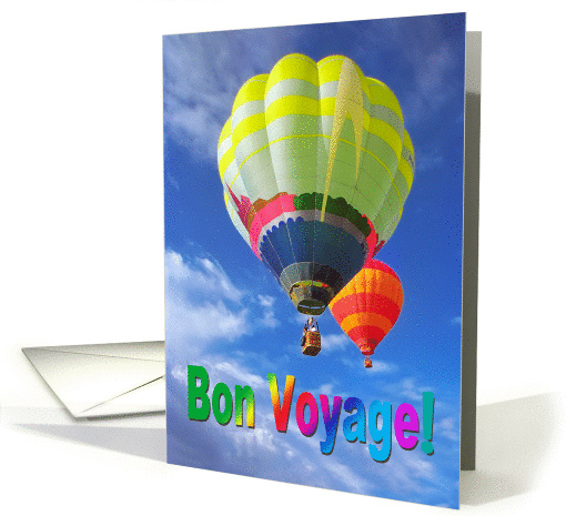 Bon voyage greeting card,ballons on the blue sky card (902056)