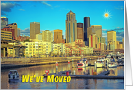 We have moved greeting card,Seattle Washington card