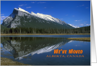 We have moved greeting card,Alberta Canada card