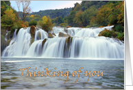 Thinking of you greeting card,waterfall card