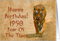 Year of the tiger greeting card, 1950 card