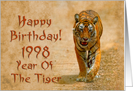 Year of the tiger greeting card, 1998 card