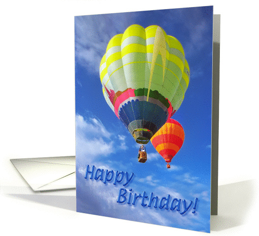 Happy birthday greeting card, Balloons in the sky card (949961)