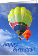 Happy birthday greeting card, Balloons in the sky card