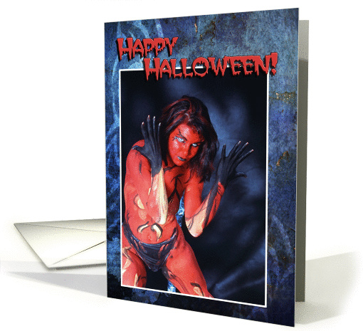Happy Halloween, vampire woomen card (966127)