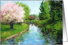 Cherry Blossoms at the Creek General Blank card