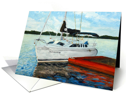 Sailboat - general blank note card (1445394)