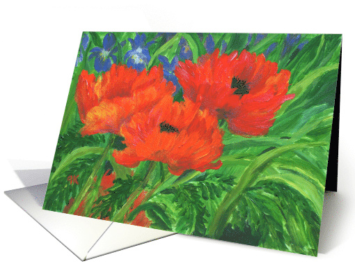Three Poppies Blank Any Occasion card (1601460)