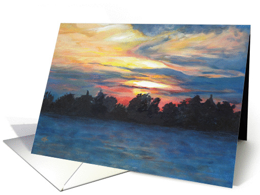 Dramatic Sunset over Petrie Island card (868232)