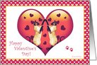 Siamese Cats in Love Happy Valentines Day card