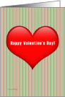 Retro Stripes Heart - Valentine’s Day Card