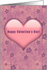 Purple and Pink Retro Heart Valentine’s Day Card