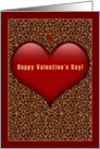 Animal Print Heart - Happy Valentine’s Day Card