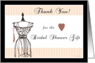 Thank You- Bridal Shower Gift - Mannequin card