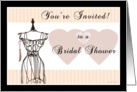 Bridal Shower Invitation - Mannequin with Hearts card