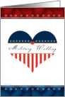 Military Wedding Invitation - Patriotic Heart card