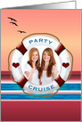 Party Cruise Sunset View Lifesaver Photo Invitation card