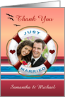 Cruise Wedding Thank You Sunset Personalized Photo Card