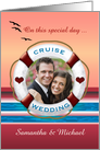 Cruise Wedding Sunset View Personalized Photo Invitation card