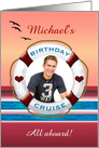 Birthday Cruise Sunset View Personalized Photo Invitation card