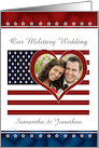 US Patriotic Military Wedding Personalized Photo Invitation card