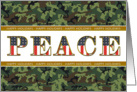 US Patriotic Peace Camo Happy Holidays Card