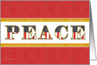 US Patriotic Peace Red Happy Holidays Card