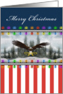 US Patriotic Eagle Merry Christmas Card