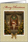 Christmas Nutcracker Ballerina Holiday Ball Room Christmas Trees card