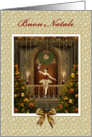 Buon Natale Italian Christmas Nutcracker Ballerina Christmas Trees card