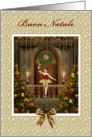 Buon Natale Italian Christmas Nutcracker Ballerina Christmas Trees card