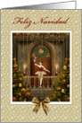 Feliz Navidad Spanish Christmas Nutcracker Ballerina Christmas Trees card