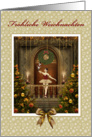 Frhliche Weichnachten German Christmas Nutcracker Ballerina card