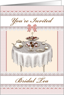 Bridal Tea Shower Dessert Table Invitation - Pink card