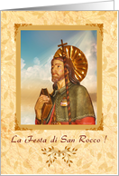 La Festa di San Rocco! - Leaves Design - Italian Prayer Verse card