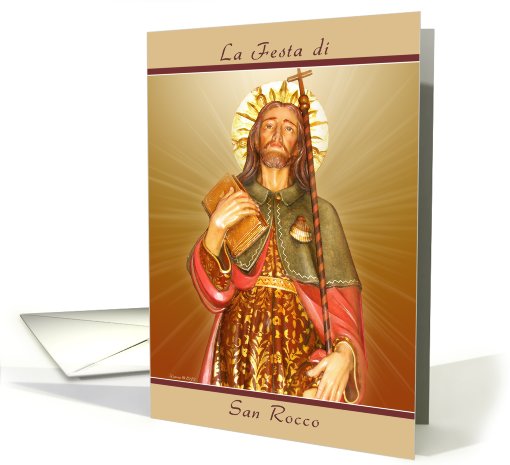 La Festa di San Rocco - Rays Design - Italian Prayer Verse card