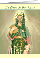 La Festa di San Rocco - Italian Prayer Inner Verse- Painting Canvas Design card