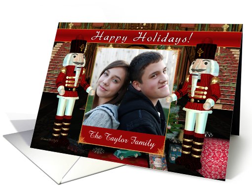 Nutcrackers Happy Holidays Photo Card - Nutcrackers, card (709988)