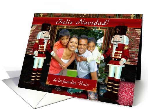Feliz Navidad Spanish - Merry Christmas - Nutcracker photo card