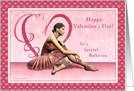 Ballerina - Happy Valentine’s Day - Black Hair card