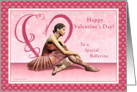 Ballerina - Happy Valentine’s Day - Black Hair card