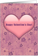 Purple and Pink Retro Heart Valentine’s Day Card
