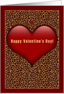 Animal Print Heart - Happy Valentine’s Day Card