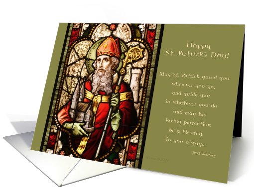 Saint Patrick - Irish Blessings - Happy St. Patrick's Day card